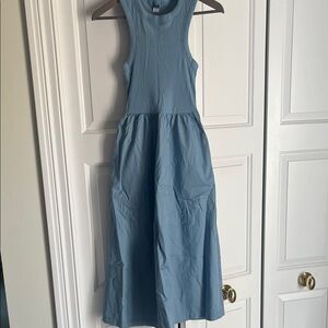 Sleeveless Blue Maxi Dress